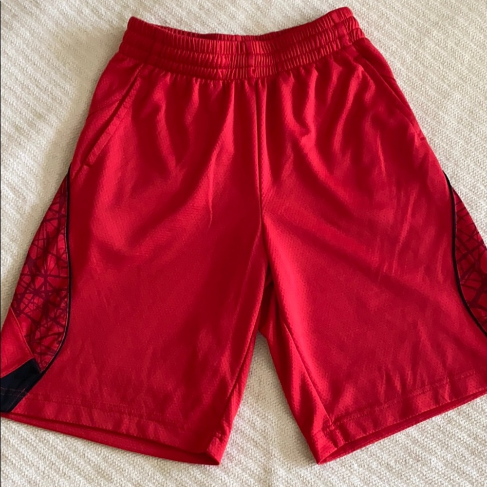 Boys Red Athletic shorts